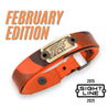 February Edition, Bronze -- On Point + Orange camo leather bracelet -- skinny